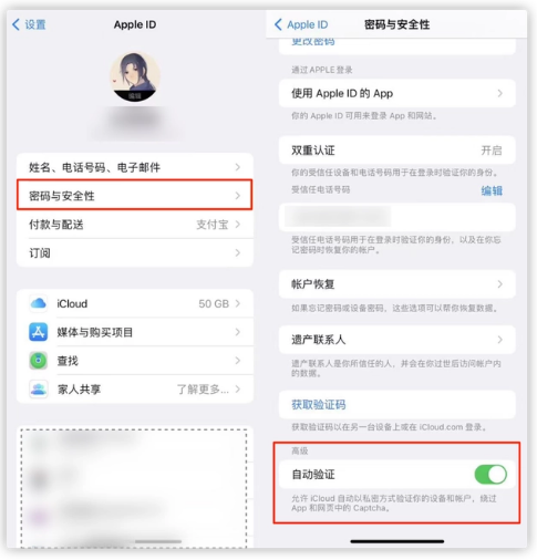 西宁苹果手机维修分享iOS 16 自动验证功能开启方法 