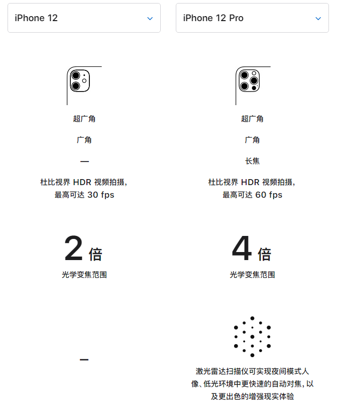 西宁苹果手机维修分享苹果 iPhone 12 与 iPhone 12 Pro 选哪款 